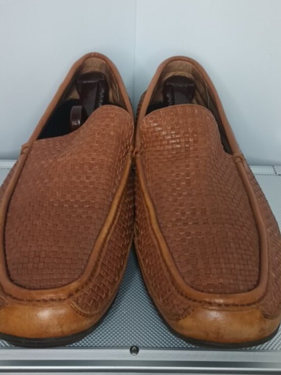 TOMMY BAHAMA Naples Driver Loafers Men\'s 11 M Brown Woven Leather Slip On main image 5